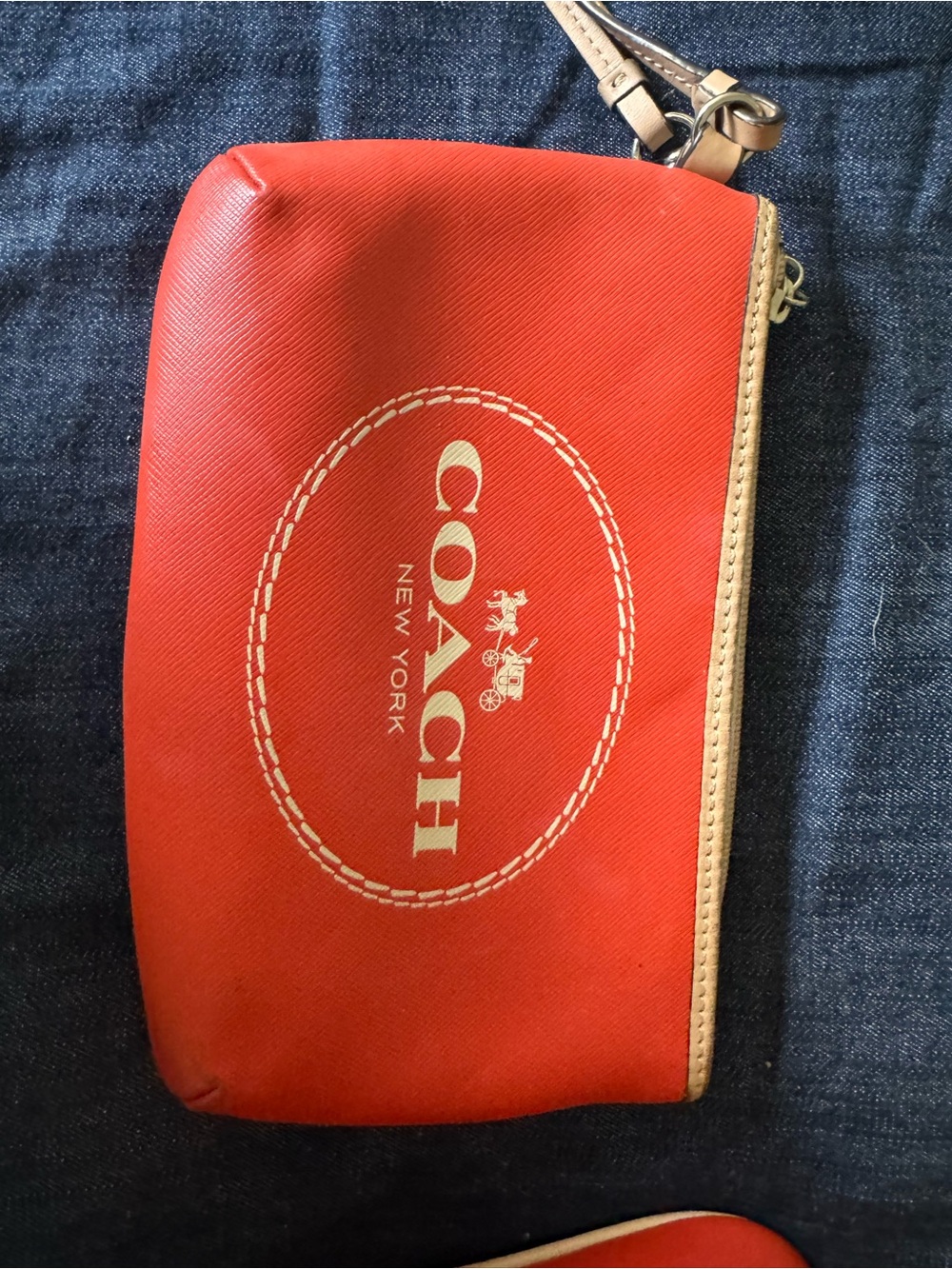 Coach New York Red Tote with Tan Handles bundle deal - Picture 8 of 11